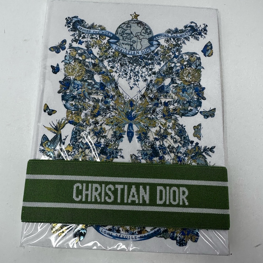 Christian Dior Around the World Notebook, featuring a butterfly & floral NIP